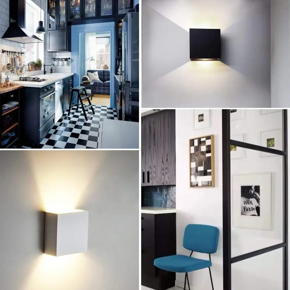 6W светодиодный настенный светильник алюминиевый вверх и вниз бра для гостиной