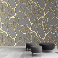 custom mural wallpaper creative personality gold leaf living room tv background wall painting