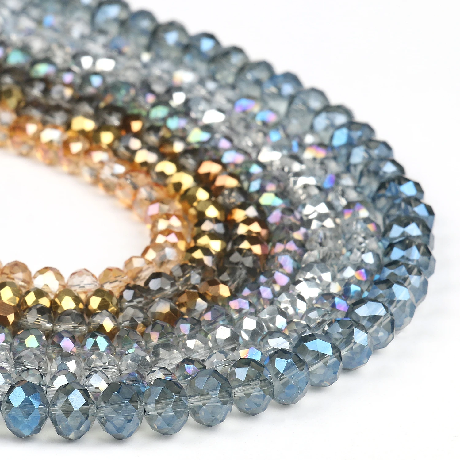 

3 4 6 8mm Faceted Crystal Glass Beads Translucent Loose Spacer Beads for Jewelry Making Handmade Bracelets Necklaces DIY Beads