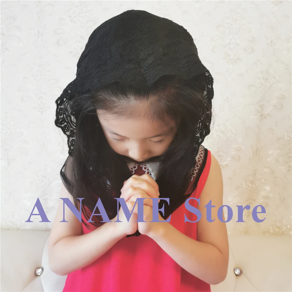 Кружевная вуаль из хлопка с круглым носком для маленьких девочек кружевная