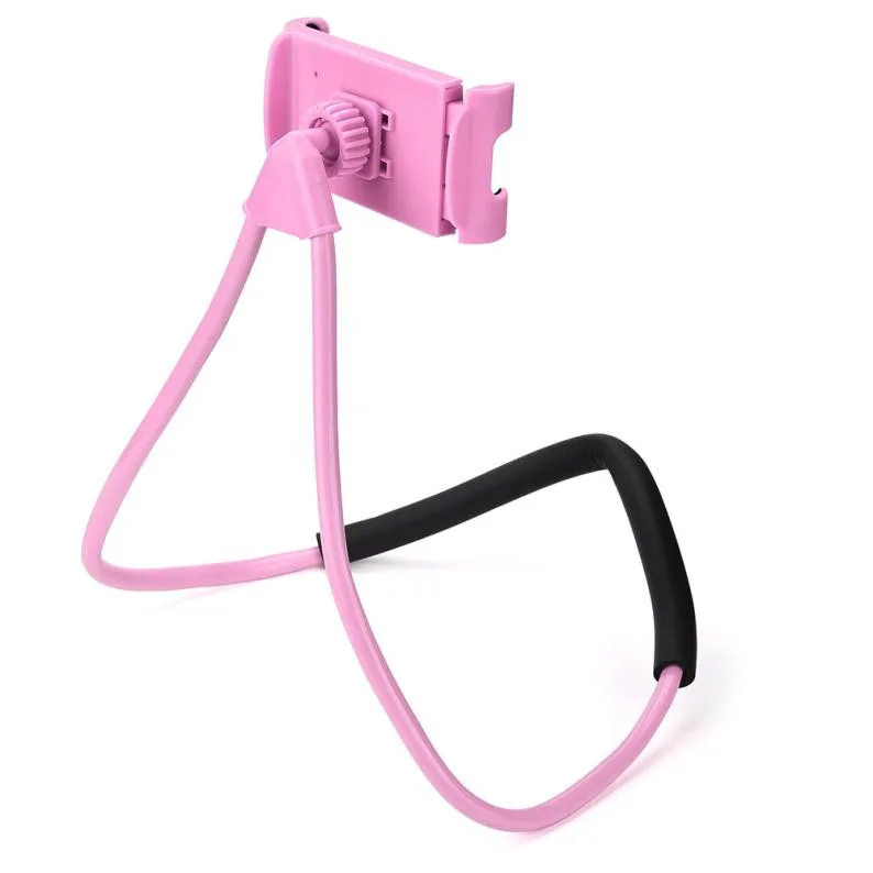 Universal Lazy Hanging Neck Phone Stand Mount Necklace Support Bracket Holder Bendable Bracket Holder For Phone Porte Telephone