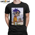 Дыма и Gorrilaz футболка для мужчин натуральный хлопок шуточные футболки с круглым вырезом, футболка в стиле хип-хоп с коротким рукавом Одежда графический