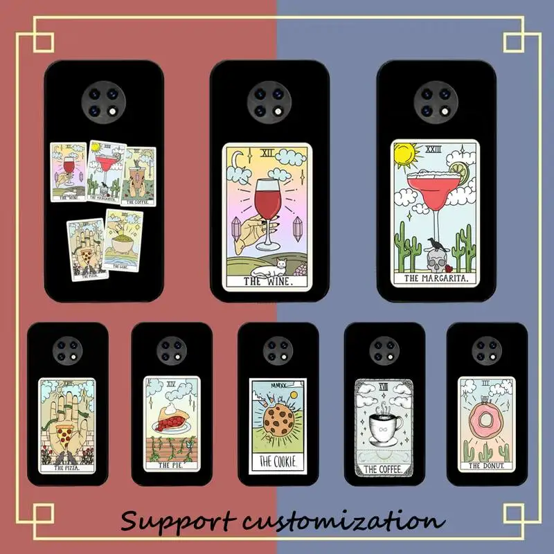 

Aesthetic Art draw Pizza Coffee Phone Case For Xiaomi Redmi Note8A 7 5 Note8pro 8T 9Pro note6pro Funda