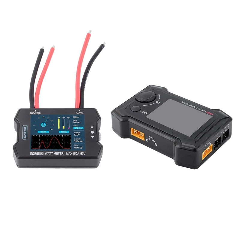 ToolkitRC WM150 Ватт метр 150A с алюминиевой крышкой 50В мотора Мощность тестер &amp ST8 2 4