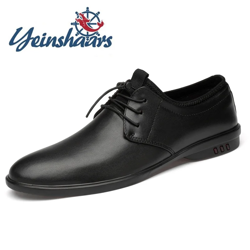 

Oxford Men Casual Leather Shoes Brand Genuine Leather Business Formal Shoes Male British Style Comfortable Designers Shoes Flats