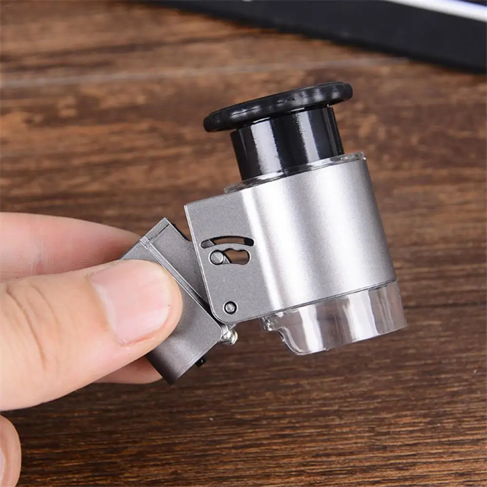 50X LED Mini Microscope Jewelry Magnifying Glass Loupe 9882A | Инструменты