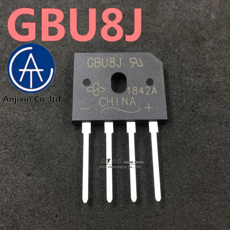 GBU8J-rectificador de puente plano gbu8a/600V DIP-4, original y nuevo, 100%, 10 Uds., disponible