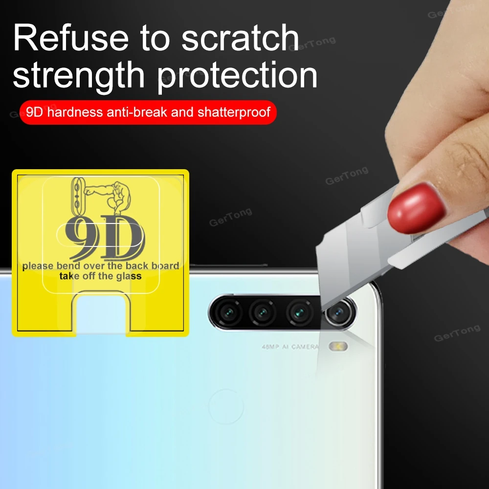 Стеклянная пленка 9D для камеры Xiaomi Redmi Note 8 Pro прозрачная защитная экрана