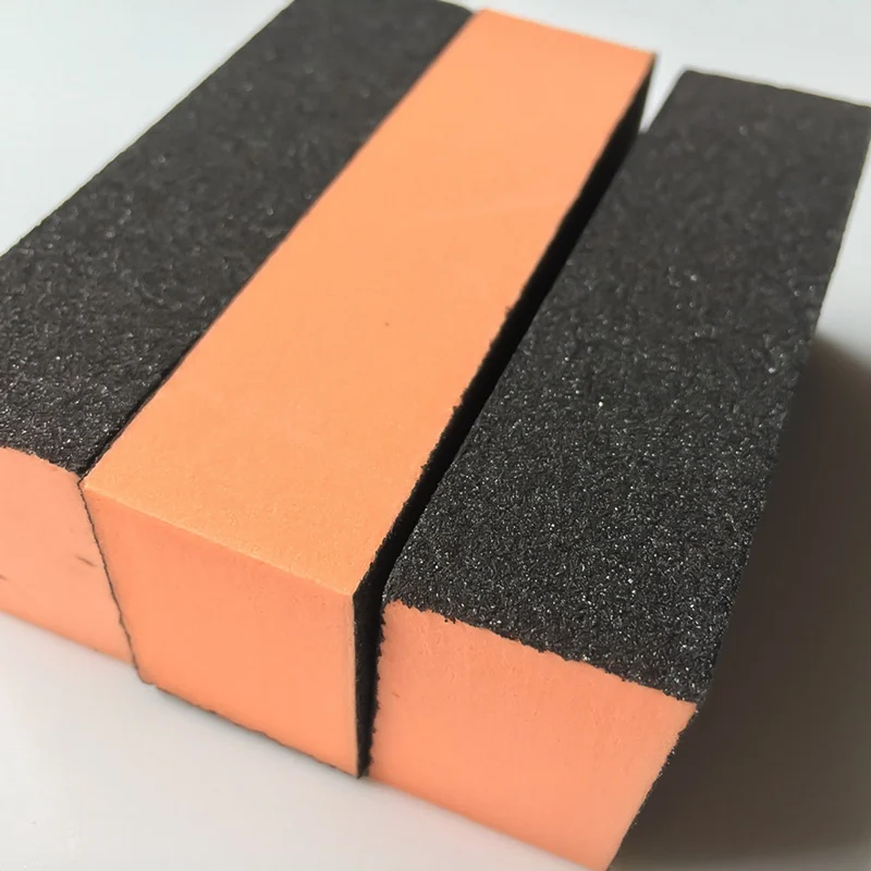 orange 1 шт ногтей буфера шлифовки для ногтей пилка для полирования ногтей Блок Губка тофу DIY пилка для ногтей для дизайна Bafiki инструменты - Цвет: orange