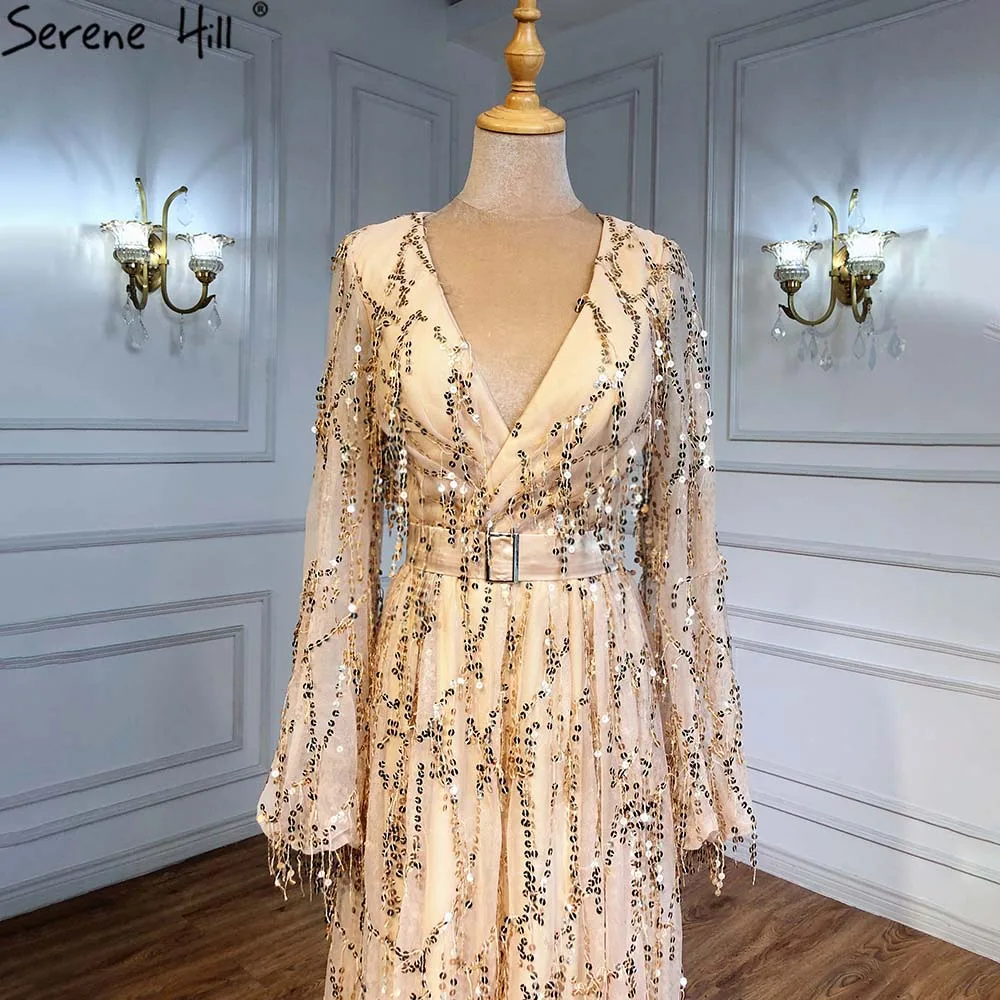 Последние дизайнерские Роскошные блестящие вечерние платья с блестками 2021 Дубай