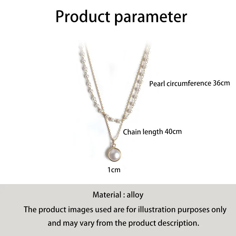 Женское колье чокер с двойным слоем и подвеской из настоящего жемчуга новинка