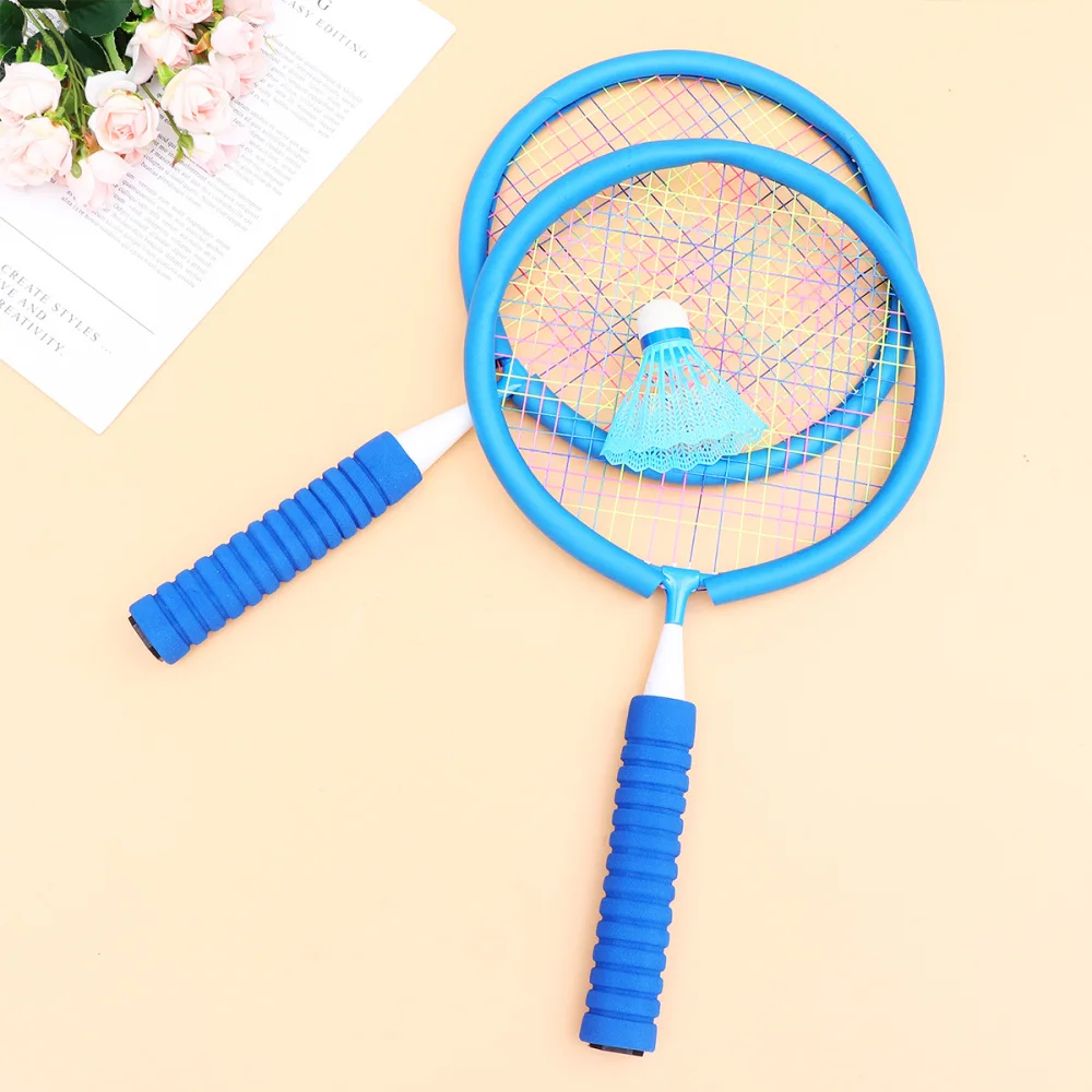 

1 Set Colored Badminton Racket Beginner Training Outdoor Sports Leisure Toys Badminton Set for Outdoor Children Kindergarten Pla