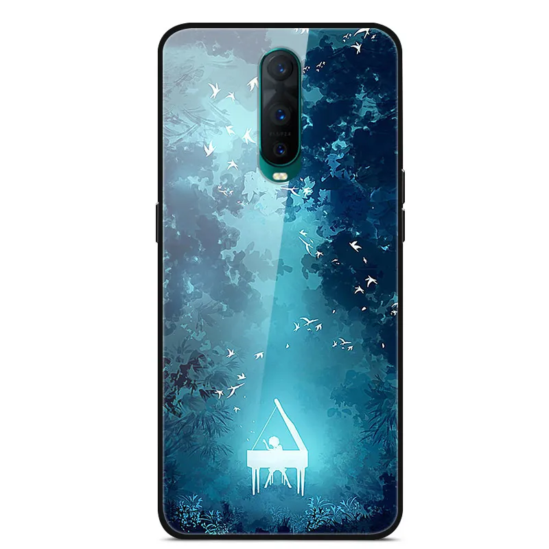 Чехол для OPPO RX17 Pro жесткий стеклянный чехол s R17 RX17Pro R17Pro R 17 RX силиконовый