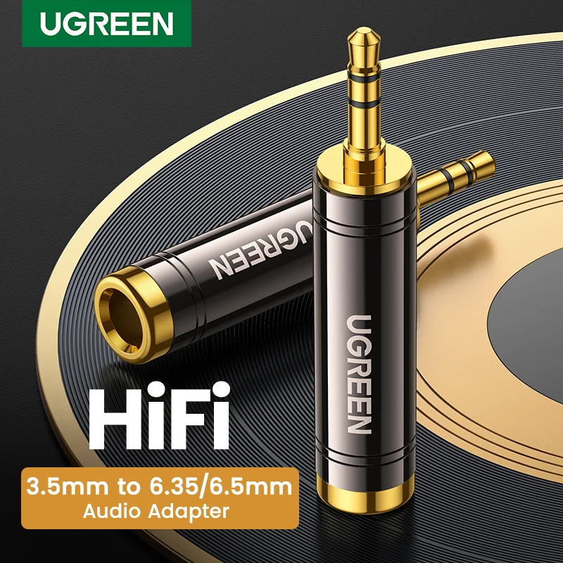 

UGREEN 3.5mm to 6.5mm 6.35mm 1/4 Adapter Gold Plated Pure Copper 6.5mm Male to AUX Female to Jack Mono Adapter Audio Connector