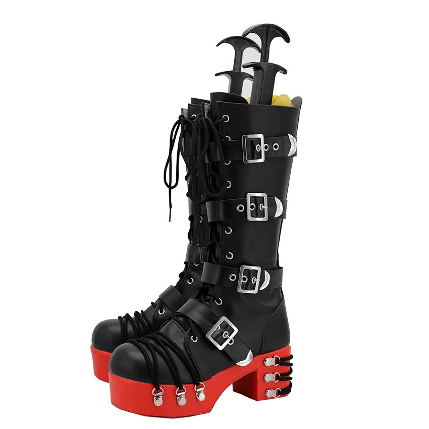 Обувь для костюмированной вечеринки DOA5 Dead or Alive 5 высокие сапоги на толстой