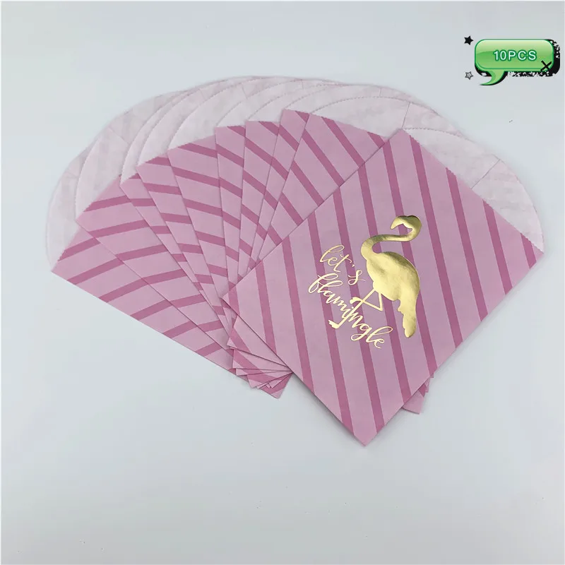 Daai13 Flamingo 10 шт Русалочка Фламинго Единорог бумажные лакомства сумки закуски Сувениры Сумки Подарочный пакет Дети День рождения ребенка душ принадлежности для юбилейной вечеринки - Цвет: Daai13 Flamingo