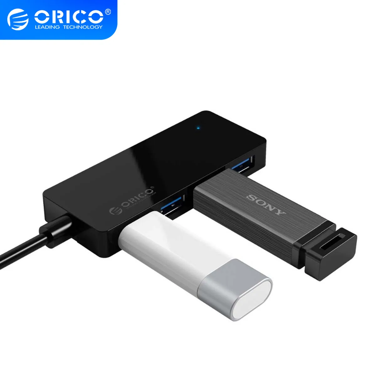 ORICO Высокоскоростной USB 3 0 концентратор 4 порта сплиттер внешний расширительный