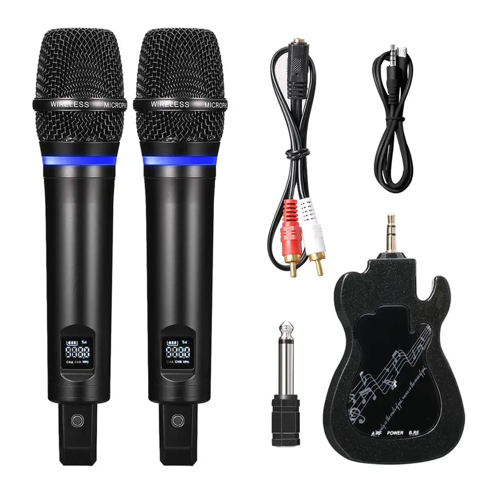 Excelvan GT200 микрофон UHF беспроводной караоке Встроенный аккумулятор