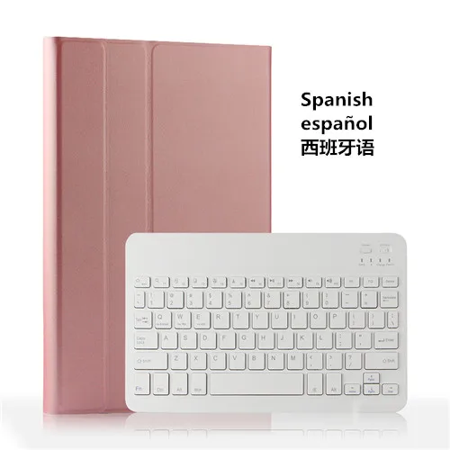 T580 Spanish Чехол с клавиатурой Bluetooth для samsung Galaxy Tab A 10,1 SM T585, кожаный чехол для планшета samsung Galaxy Tab A 10,1 T580 - Цвет: T580 Spanish