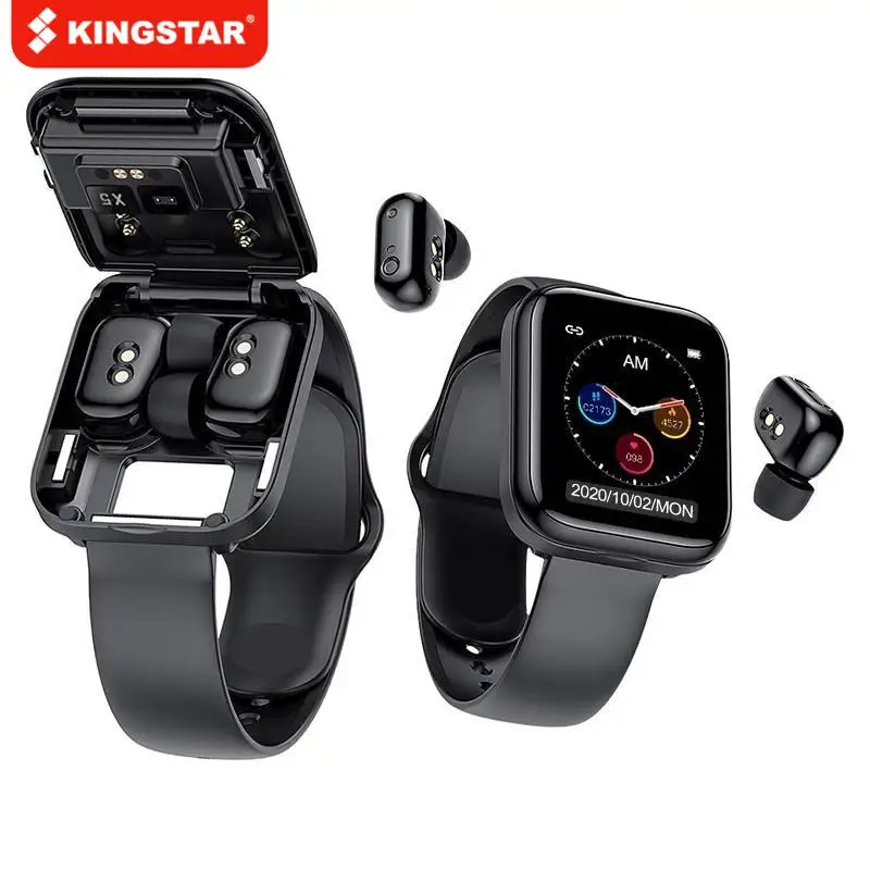 Умные часы X5 Bluetooth-гарнитура TWS беспроводные наушники 2 в 1 HD большой экран