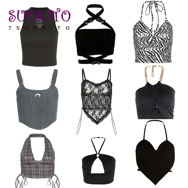 

2021 New Black Baby Tee Bustier Clothes For Y2k Corset Sexy Tank Crop Top Women Cyber Accessories Summer Body corset Aesthetic