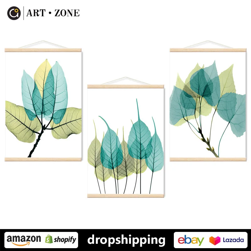 Художественная зона современный лист растений минималистичный прокрутки