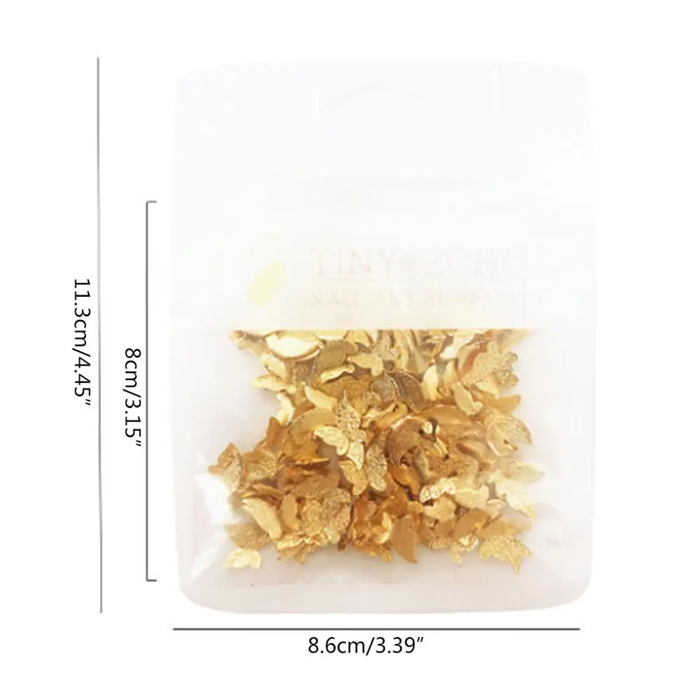 

100Pcs/Pack Alloy Butterfly 3D Nail Stickers Nails Sequins Art Jewelry DIY Decor X7YB