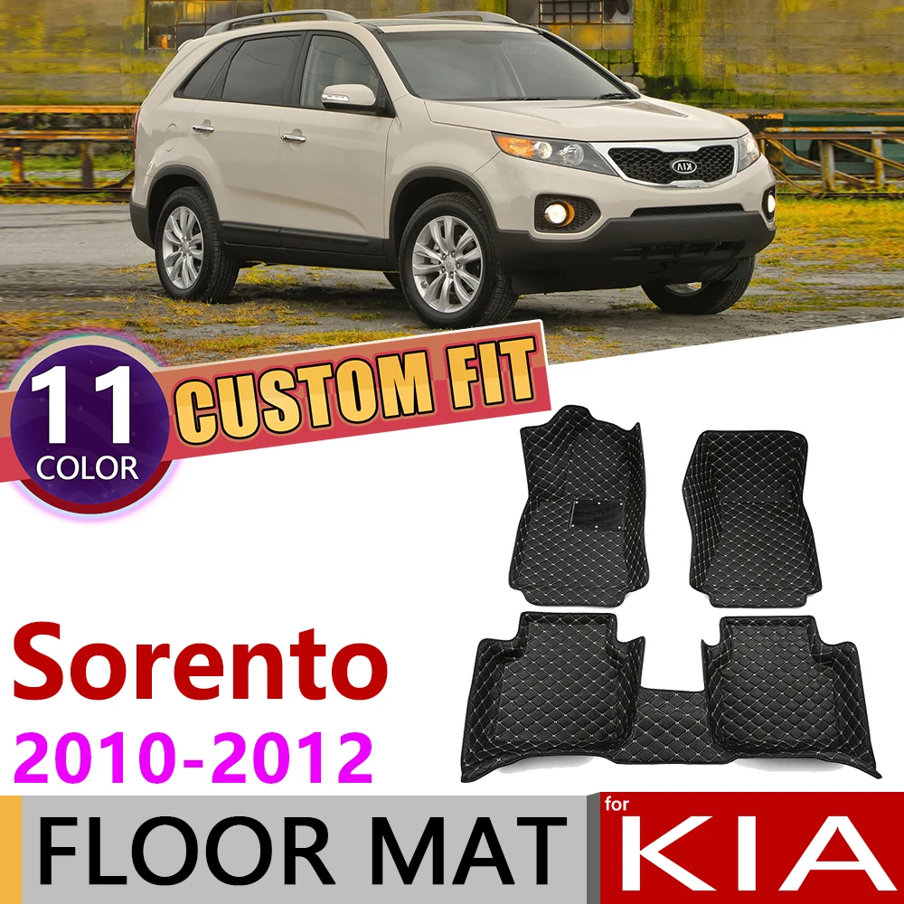 Кожаные автомобильные коврики на заказ для Kia Sorento XM 2010 2011 2012 5 или 7 мест