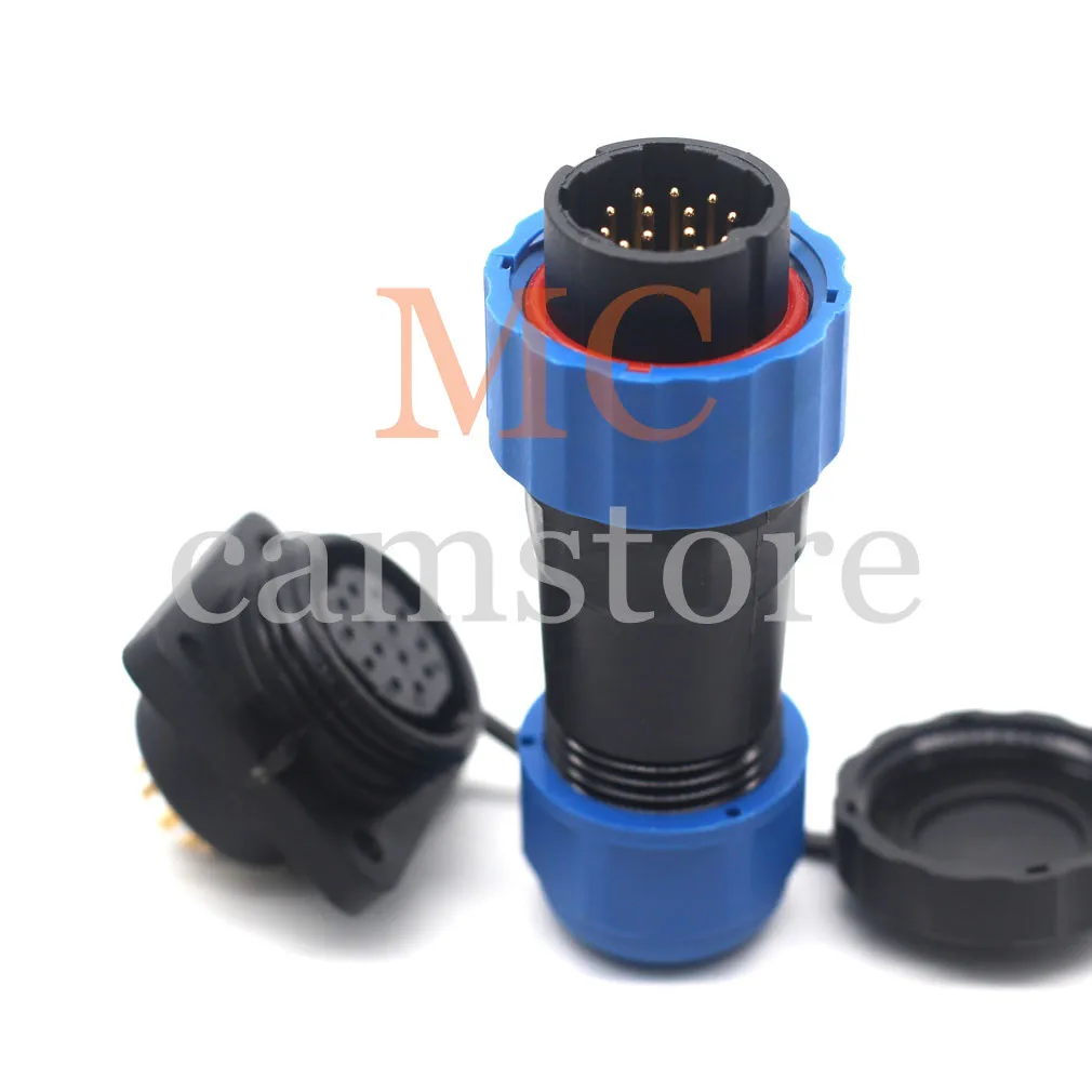 SD20 водонепроницаемый разъем 14-контактный разъем IP67 для монтажа на панель с отверстием 20 мм кабель питания светодиодного дисплея.