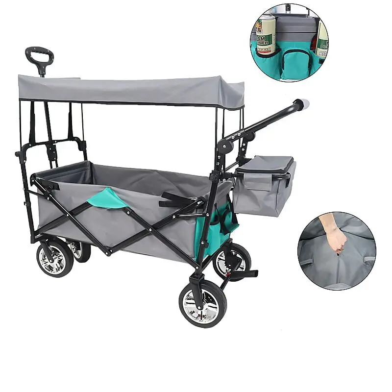 Складная ручная тележка уличная складная для транспортировки с телескопической