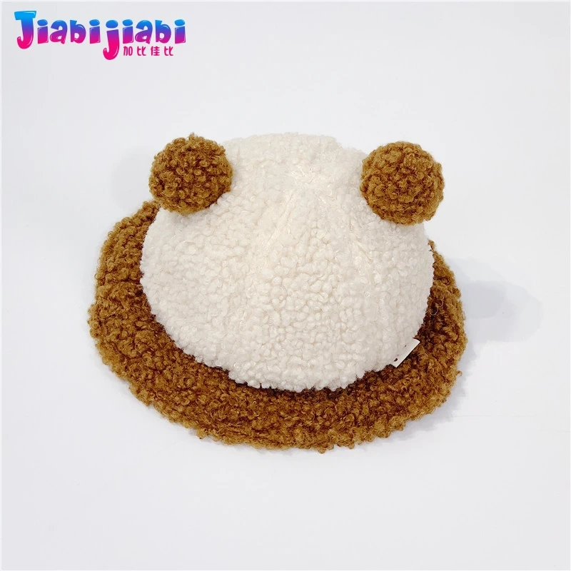 Шапка ведро для малышей плюшевая теплая зимняя шапка маленьких мальчиков и