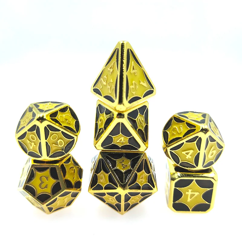 Новинка 2020 металлические игральные кости DnD MTG в комплекте с чехлом для