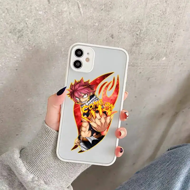 

FAIRY TAIL Phone Case For iPhone 12 11 Mini Pro XR XS Max 7 8 Plus X Matte transparent White Cover