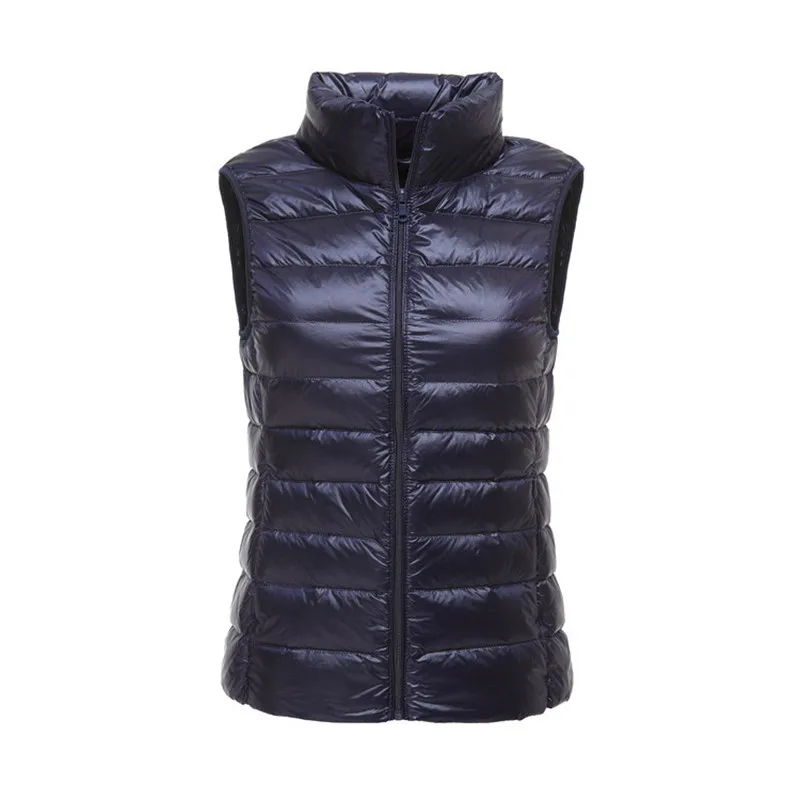 WSYORE размера плюс без рукавов на утином пуху короткая куртка новый жилет