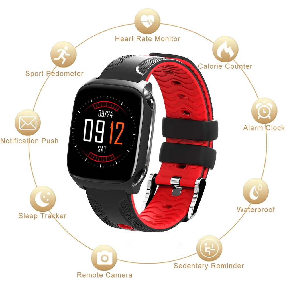 Смарт часы TF9 с напоминанием о сообщениях сенсорным экраном пульсометром