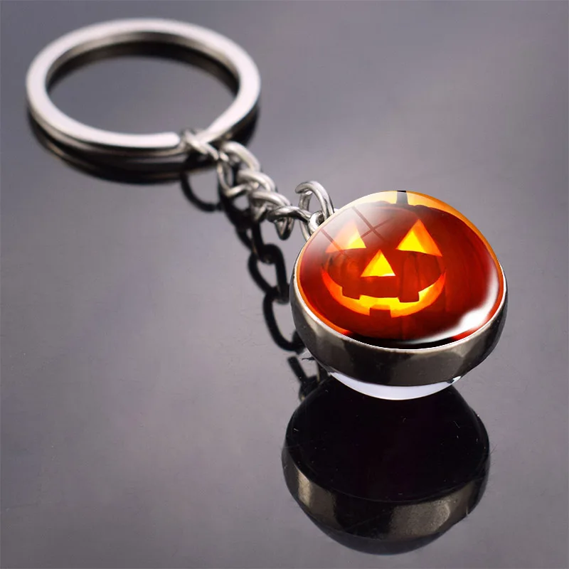 Halloween Pumpkin Pattern Keychain Pendant Keyring Jewelry Trick or Treat | Украшения и аксессуары
