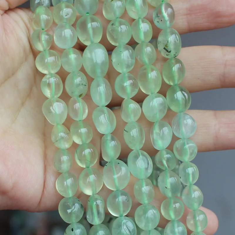 

Natural Morganite Prehnite Larima Pebbles shape 8-12mm 30-32pcs/strand, For DIYJewelry making! Mixed wholesale for all items !