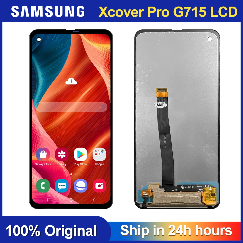 Купи ЖК-дисплей 6, 3 дюйма для Samsung Galaxy Xcover Pro, G715FN, сенсорный экран, дигитайзер в сборе для X, cover Pro SM-G715F за 1,512 рублей в магазине AliExpress