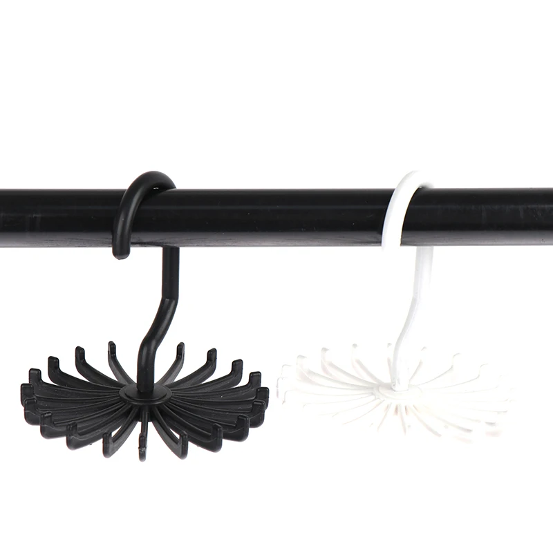 

1PCMultifunction Plastic 20 Hooks 360 Degree Rotating Belt Rack Neck Tie Hanger