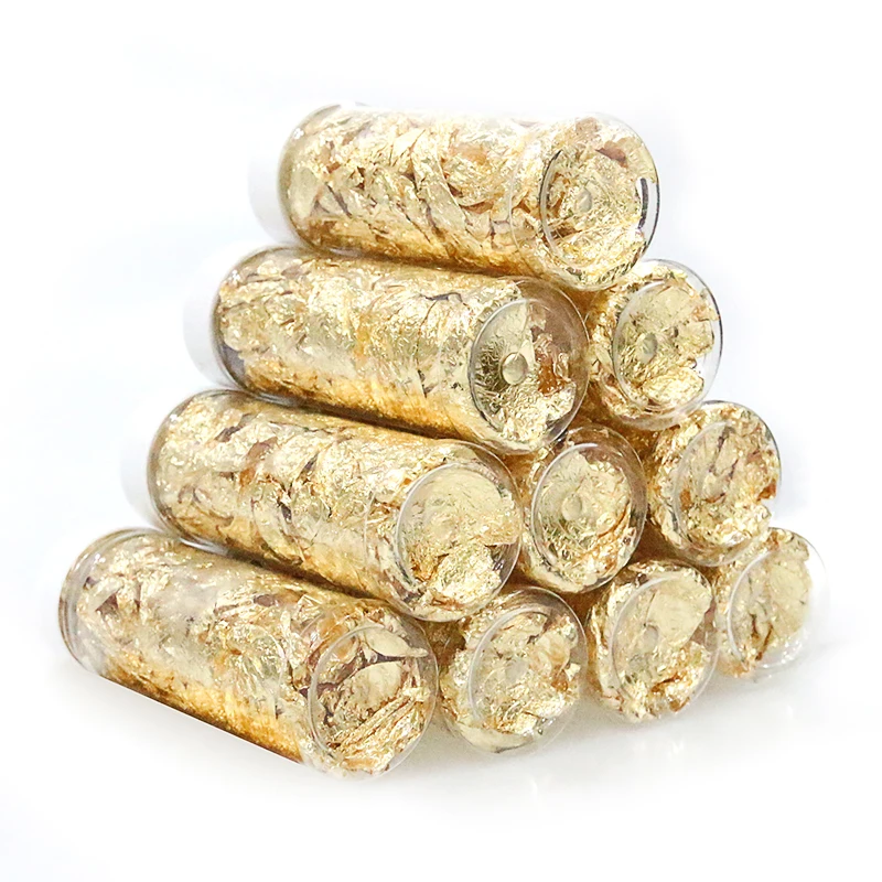 10 бутылок съедобный сорт подлинный золотой серебряный лист шабин хлопья 2 г 3 24 К