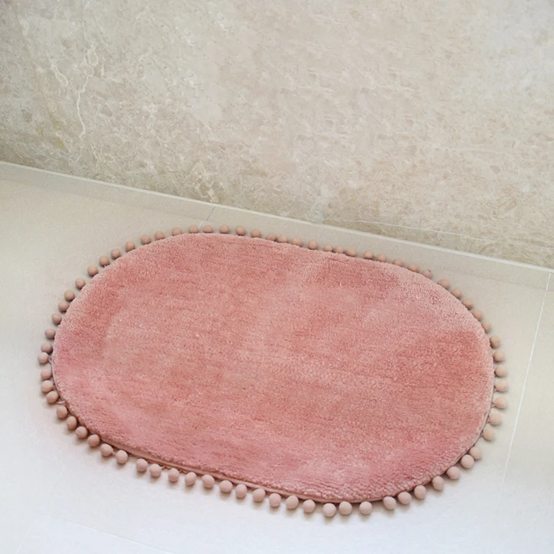 Милый Овальный Противоскользящий домашний кухонный коврик впитывающий влагу