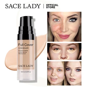 SACE LADY полное покрытие 8 цветов жидкий консилер макияж 6 мл глаз темные круги крем корректор для лица водонепроницаемый макияж База косметика