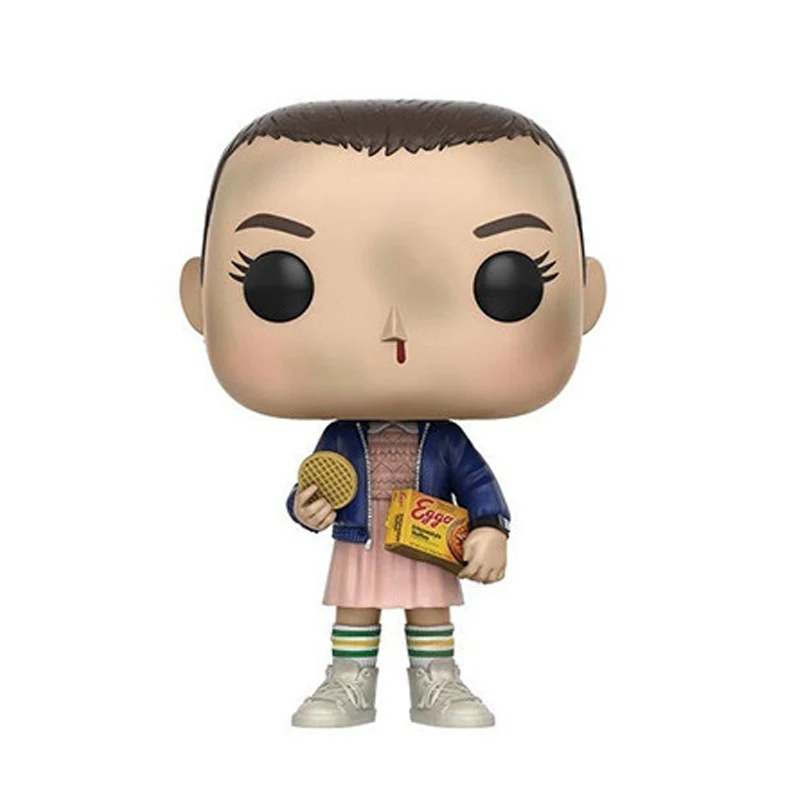 with bag Аниме странные вещи 9 см ПВХ Фигурки игрушки Eleven с Eggos Demogorgon коллекционные игрушки модель игрушки для рождественских подарков - Цвет: with bag
