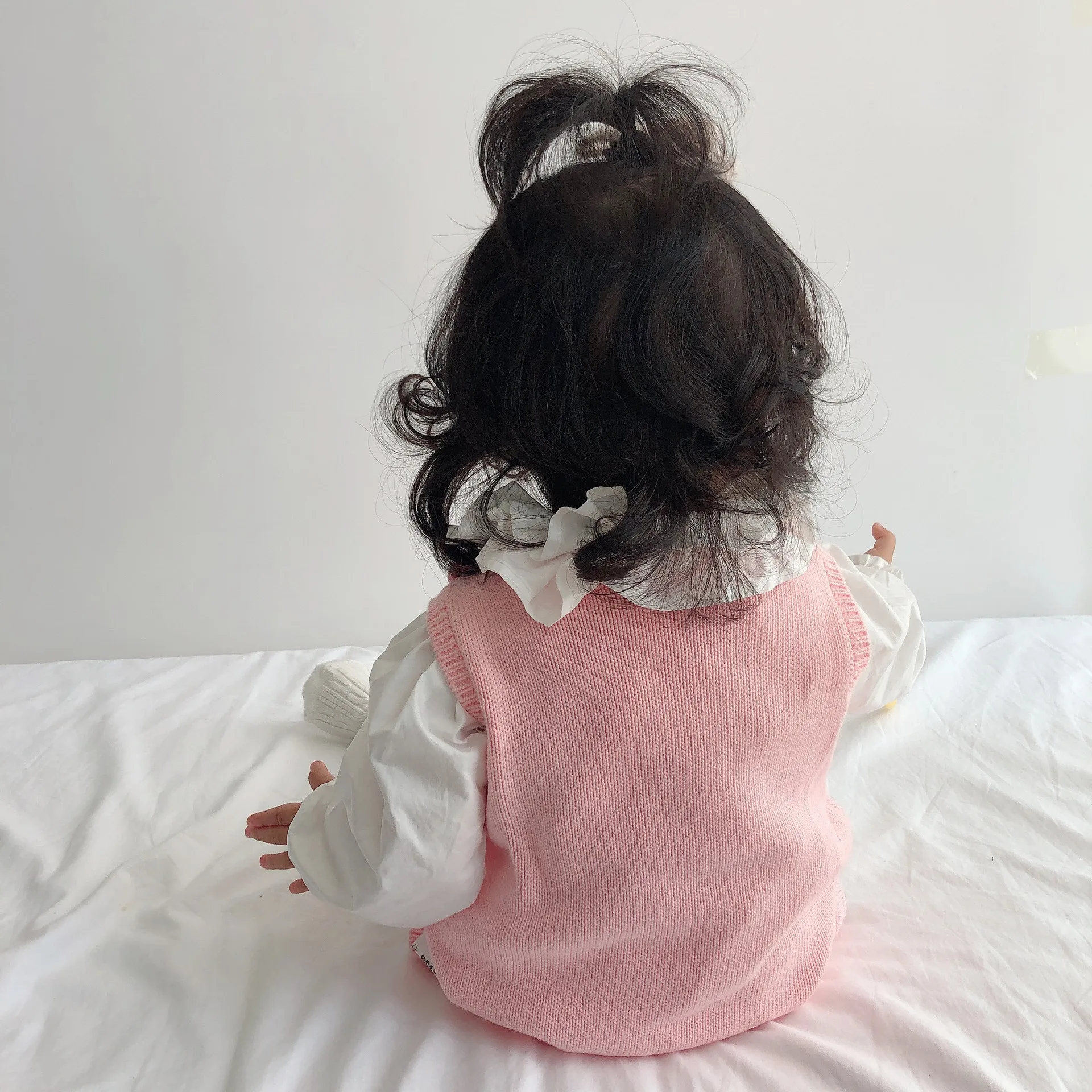 Свитер для маленьких девочек Весенняя вязаная одежда из чистого хлопка Детский