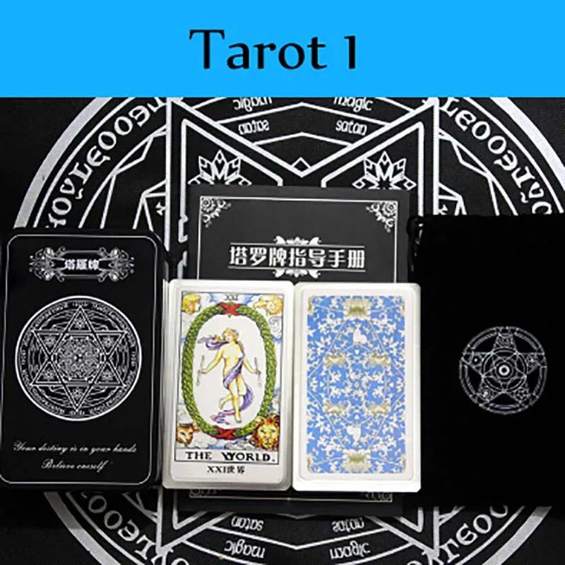 78 шт./компл. карты металлический ящик Таро настольная игра Китайская/английская