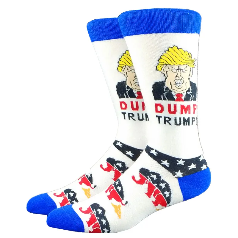 Счастливые забавные мужские носки Дональд Трамп|Мужские носки| |