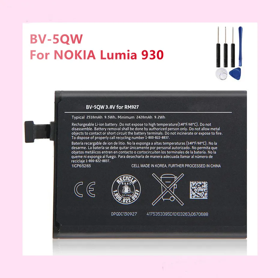 Оригинальная запасная аккумуляторная батарея для NOKIA Lumia 930 Аккумуляторная
