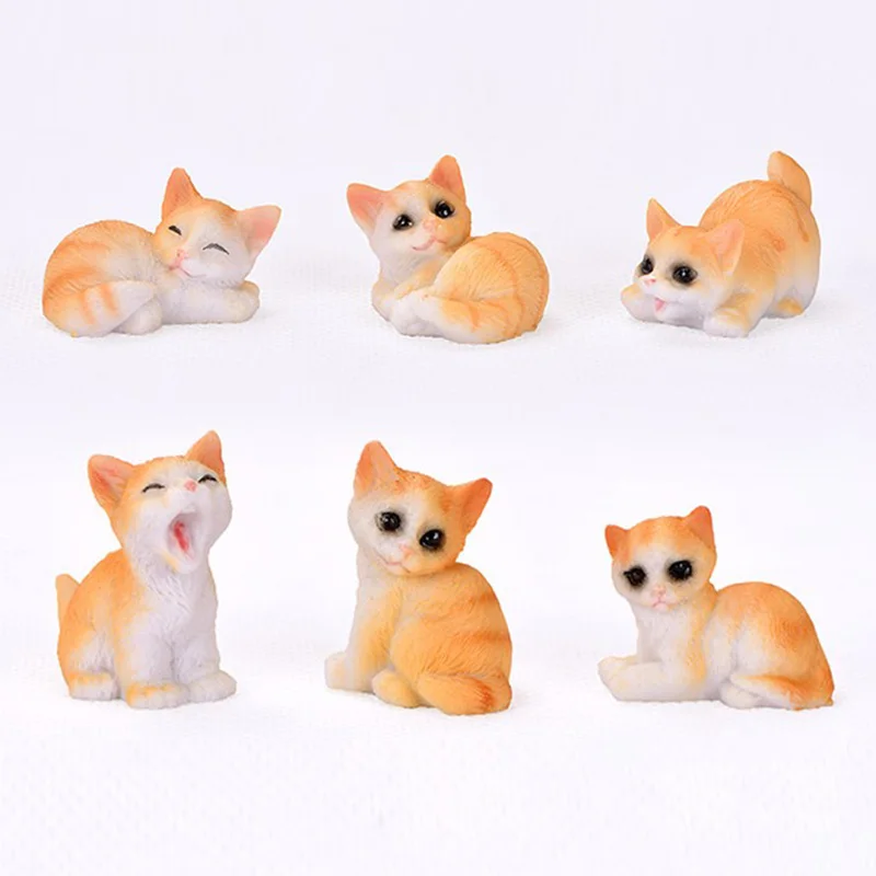 Кошка Собака Свинья Фигурка Комикса Модель Домашнего Декора Орнамент На Письменный Стол Бонсай Миниатюрный Феерический Сад Декорации Аксессуары Современные.