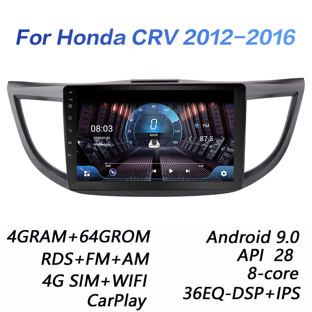 4G + 64G DSP 2 din Android 9 0 чистая Автомобильная радио мультимедиа видео плеер для Honda CRV CR V