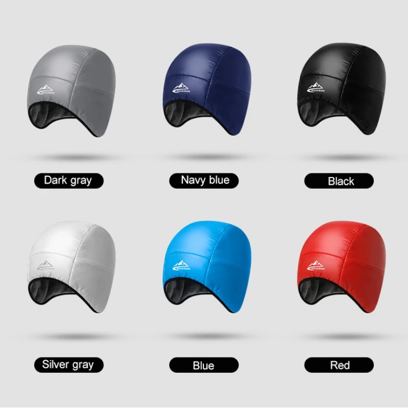 

Men Women Winter Outdoor Waterproof Windproof Ear-cap Thermal Fleece Lined Down Beanie Hats For Cycling Skiing Hiking Camping 1